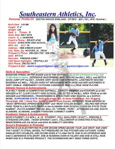 16 ENGLAND, DESTINI SB k