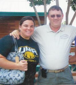 UNA Softball Coach Ashley Cozart and Freddie Kirby