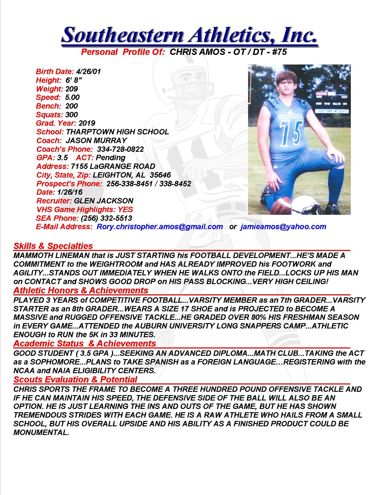 19 AMOS, CHRIS FB gj