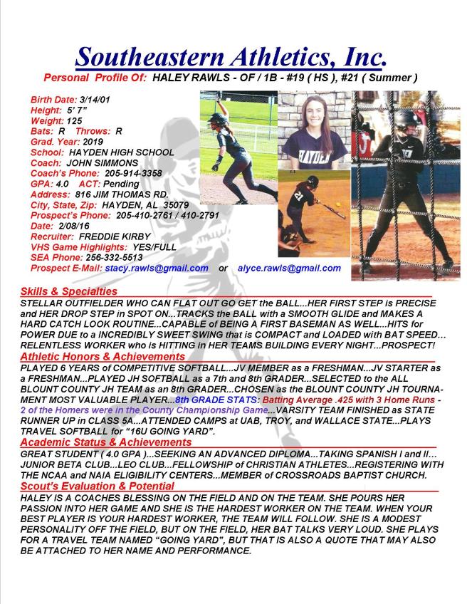 19 RAWLS, HALEY SB k