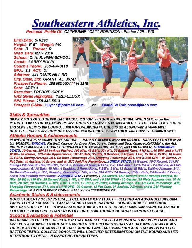 16 ROBINSON, CATHERINE SB k