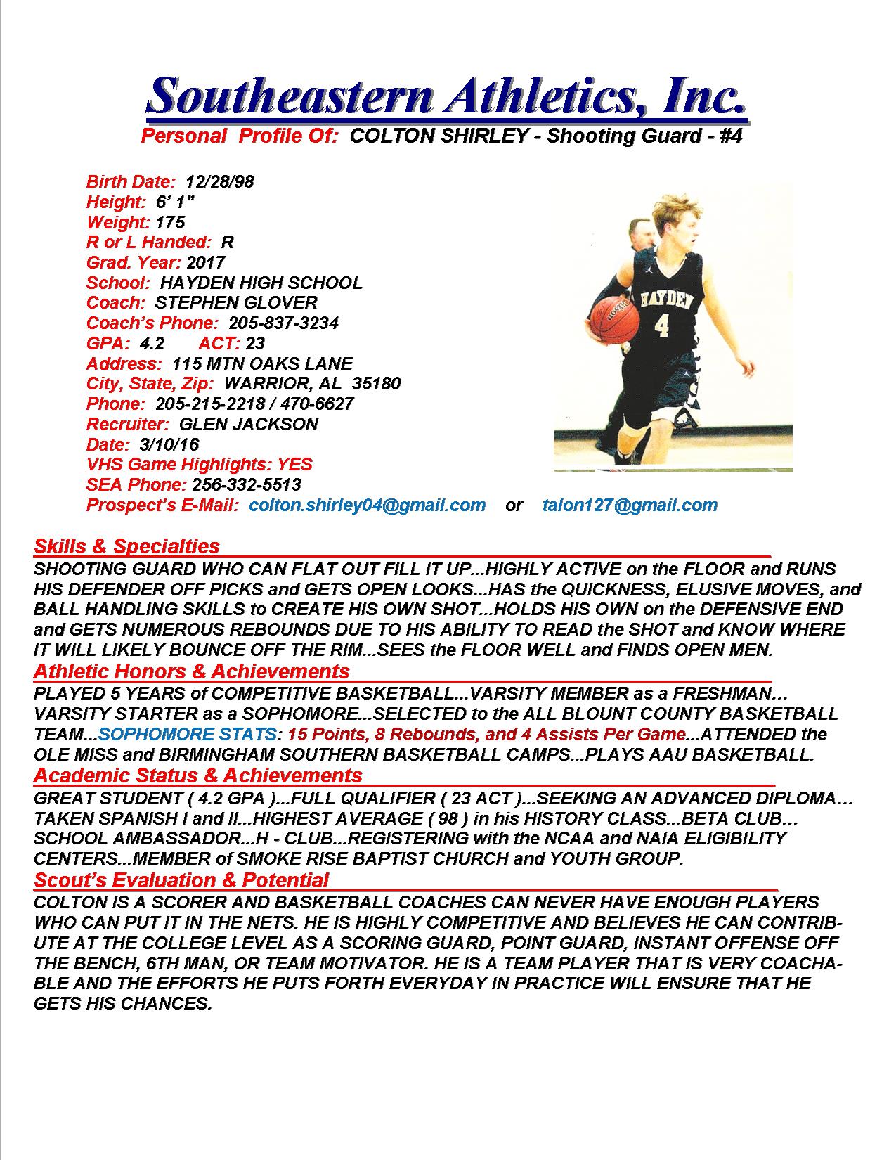 17 SHIRLEY, COLTON BKB gj