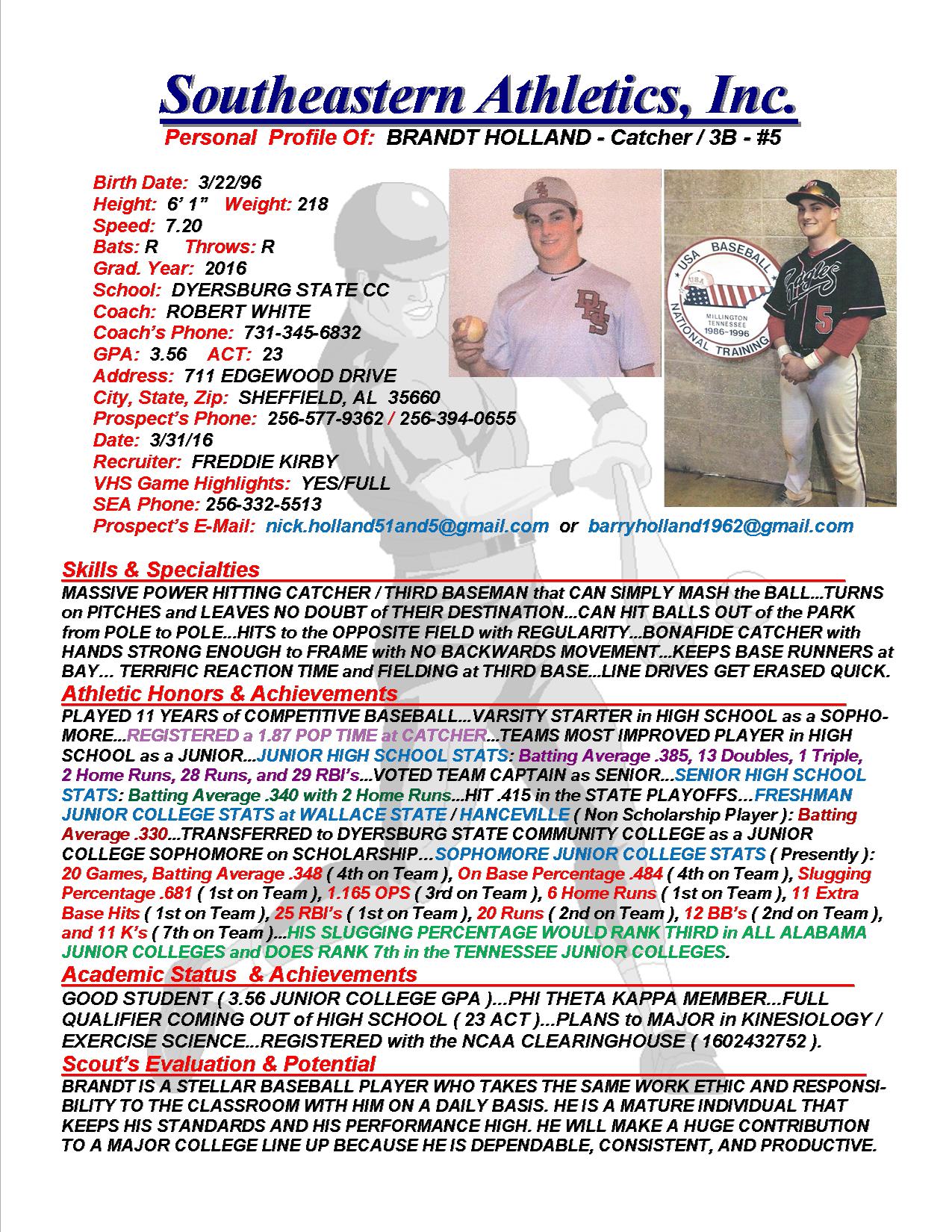 JC HOLLAND, BRANDT BB k