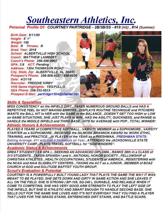 18 PARTRIDGE, COURTNEY SB k