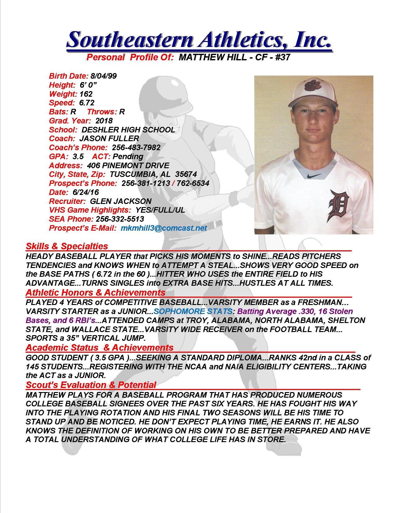 18 HILL, MATTHEW BB gj