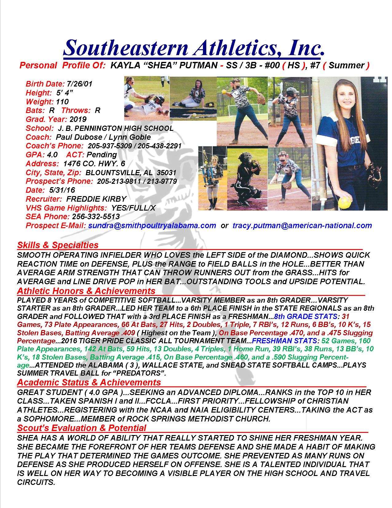 19 PUTMAN, SHEA SB k