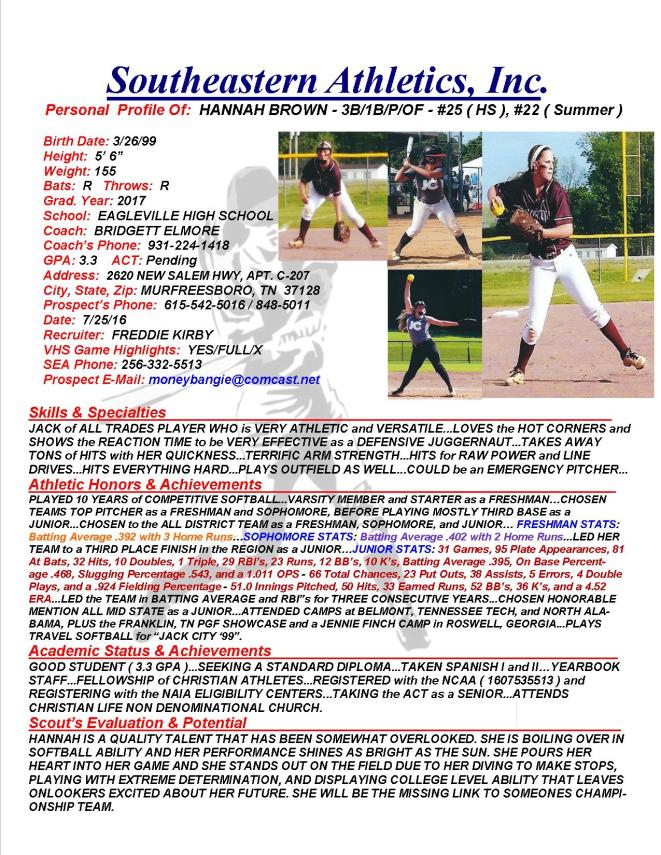 17 BROWN, HANNAH SB k