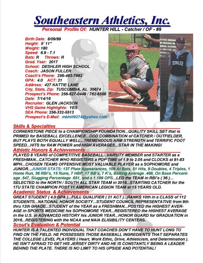 17 HILL, HUNTER BB gj