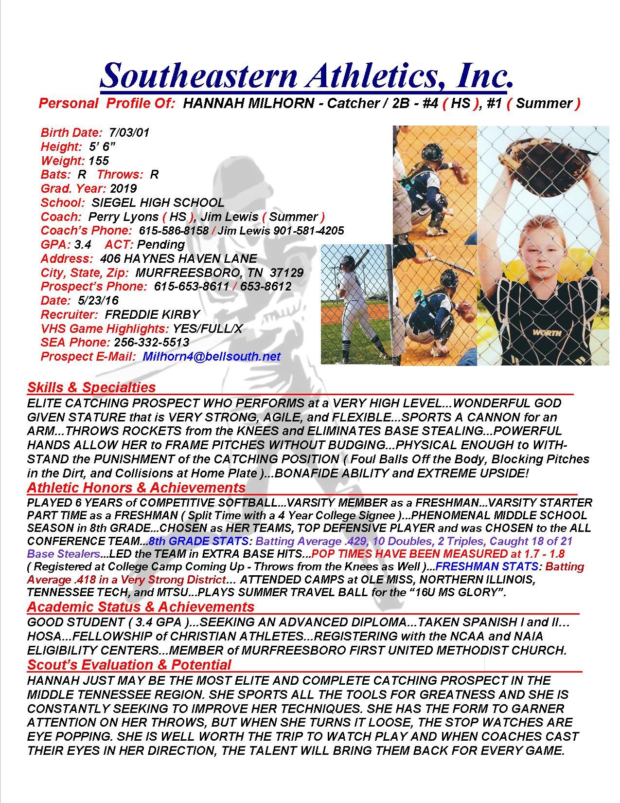 19 MILHORN, HANNAH SB k