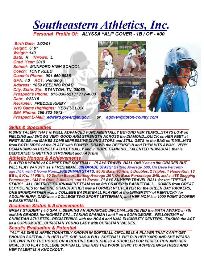 19 GOVER, ALYSSA SB k