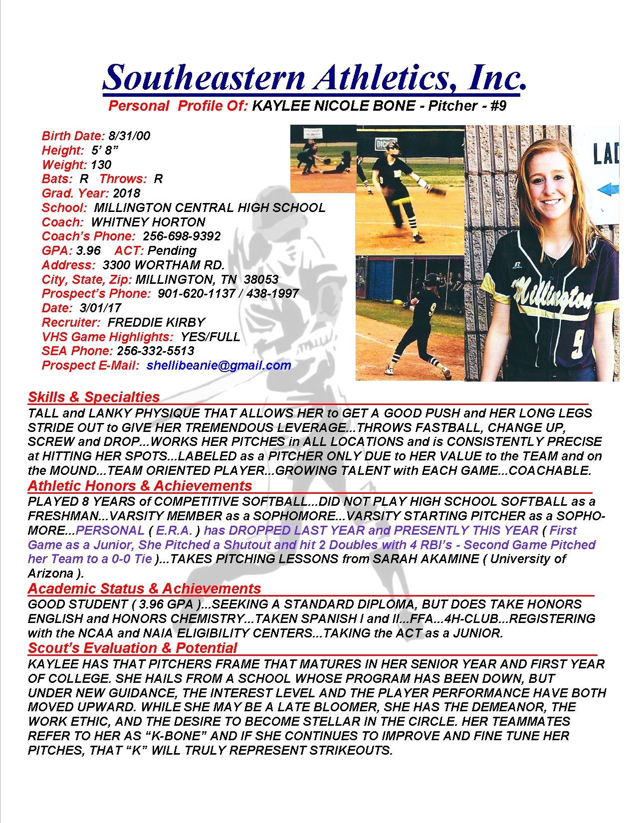 18 BONE, KAYLEE SB k