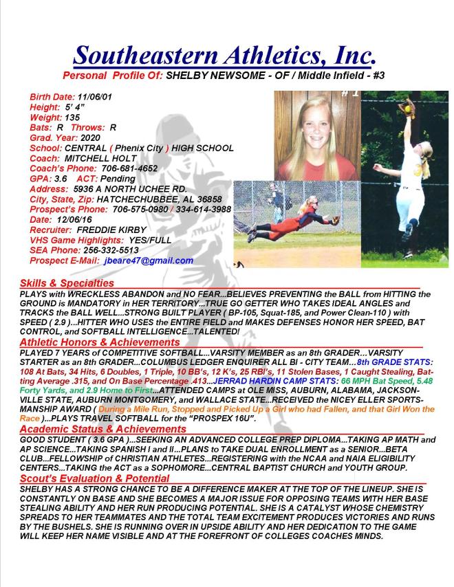 20 NEWSOME, SHELBY SB k