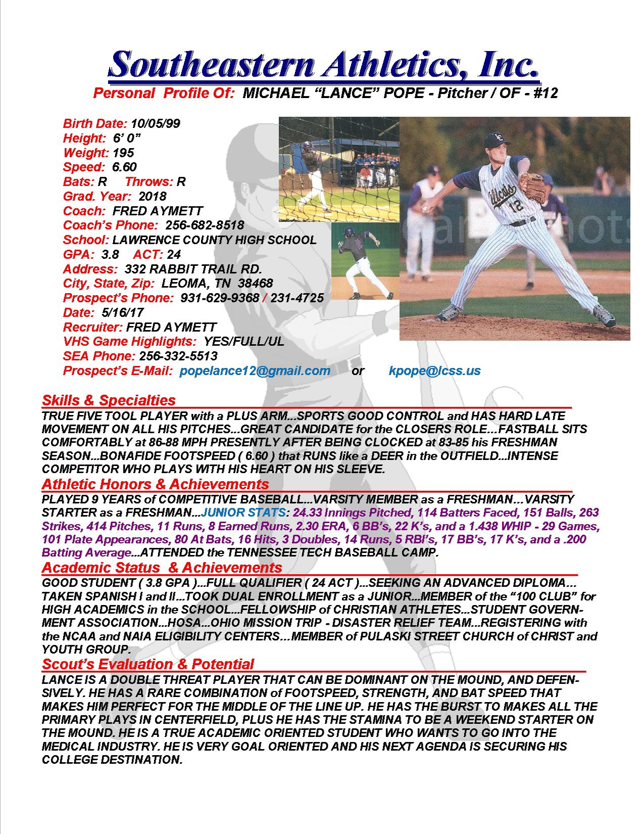 18 POPE, LANCE BB fa