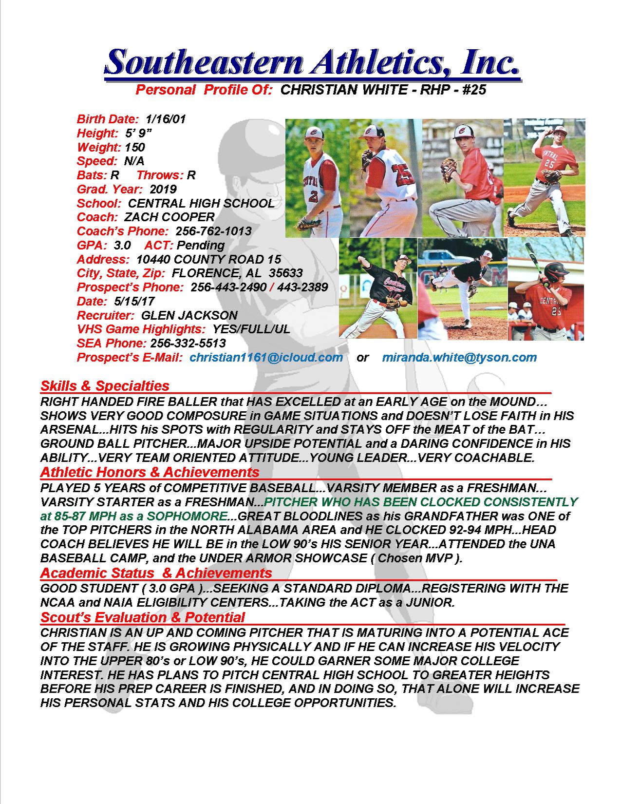 19 WHITE, CHRISTIAN BB gj