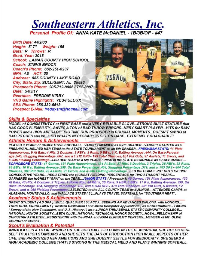 18 McDANIEL, ANNA KATE SB k