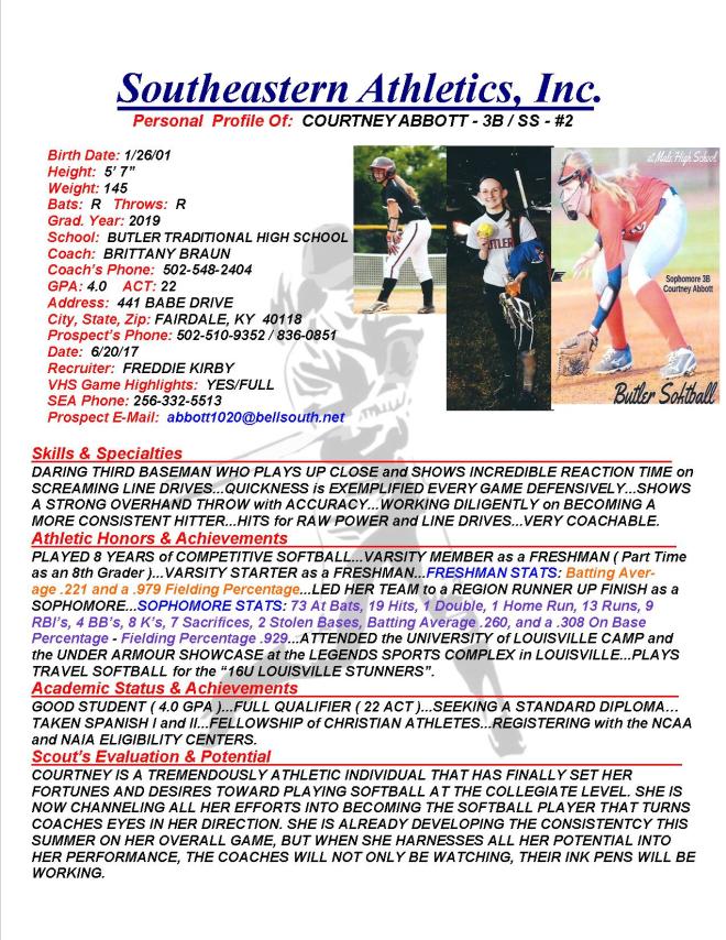 19 ABBOTT, COURTNEY SB k