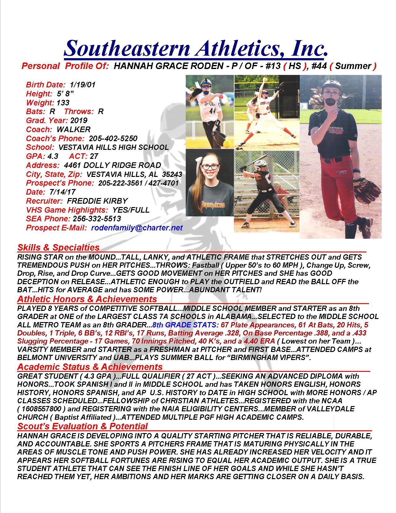 19 RODEN, HANNAH GRACE SB k