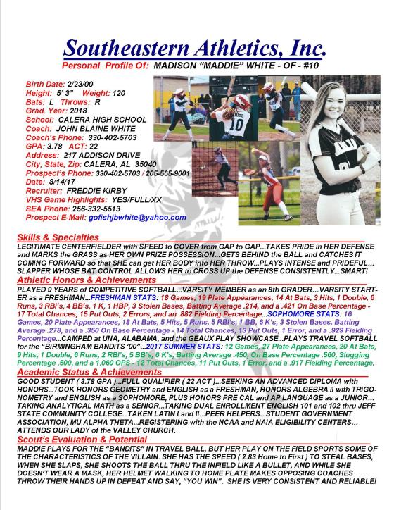 18 WHITE, MADISON SB k