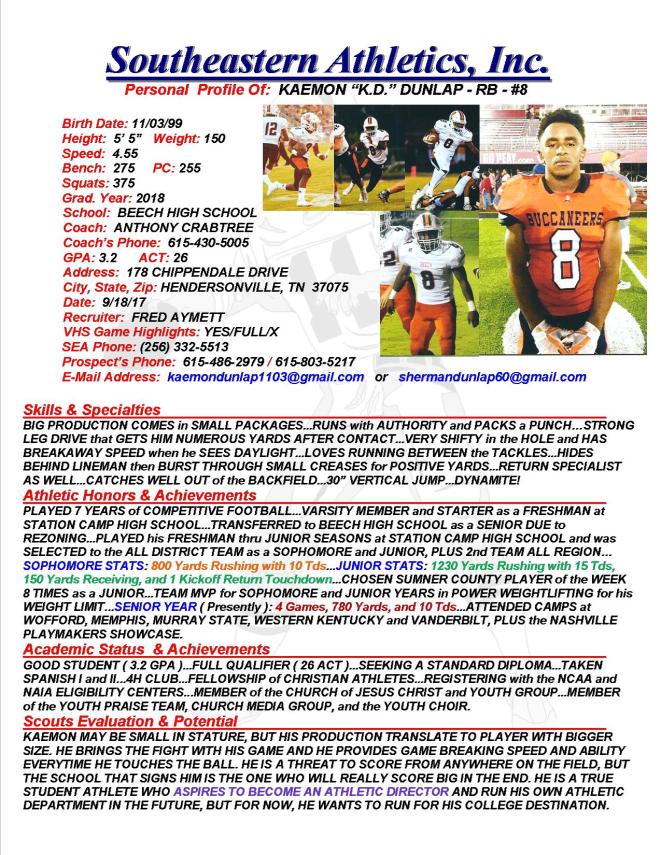 18 DUNLAP, KAEMON FB fa