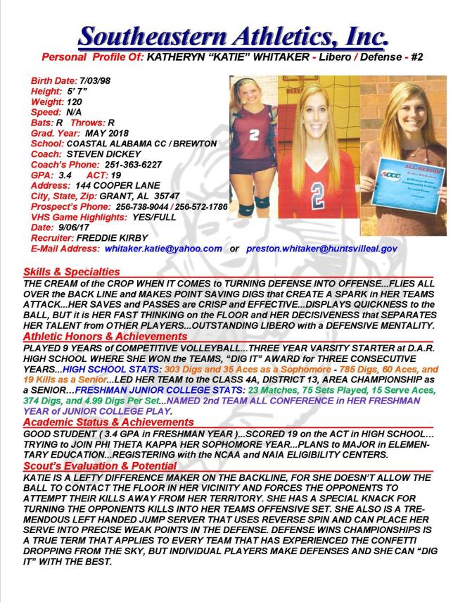 JC WHITAKER, KATIE VB k