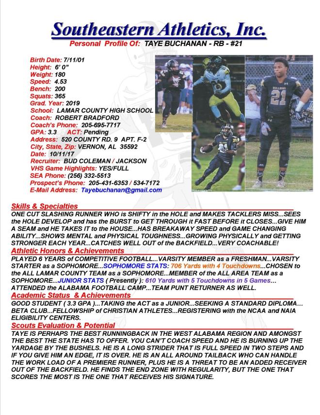 19 BUCHANAN, TAYE FB bc