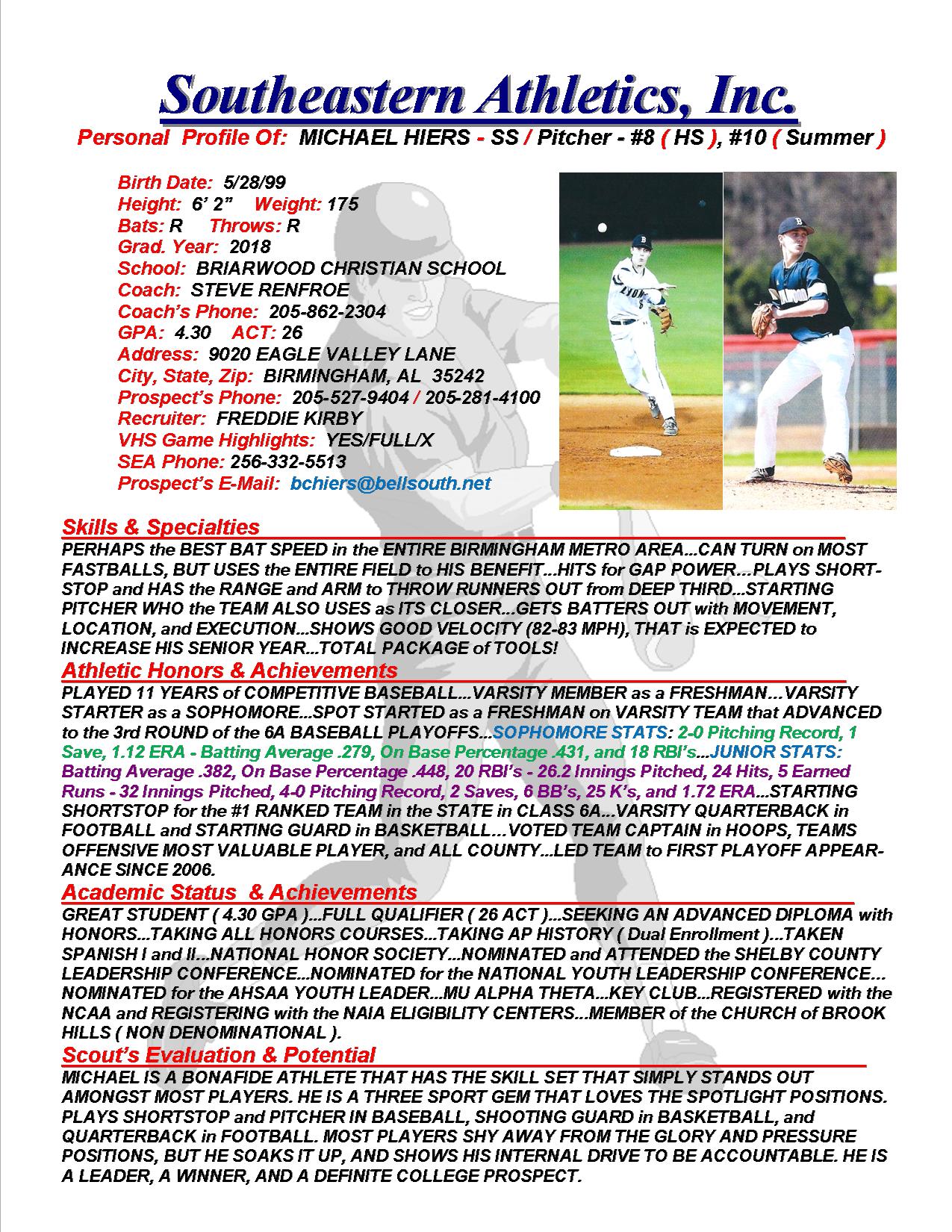 18 HIERS, MICHAEL BB k