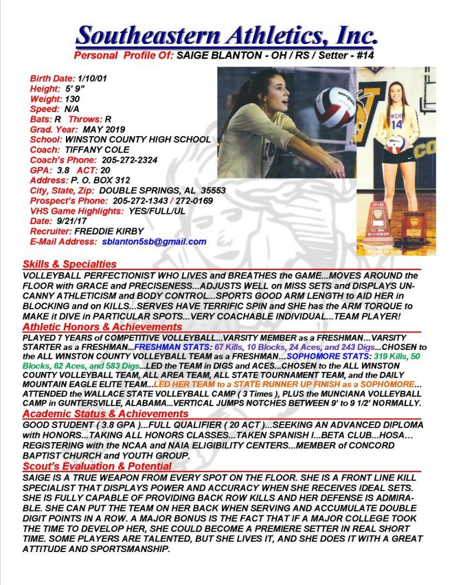 19 BLANTON, SAIGE VB k