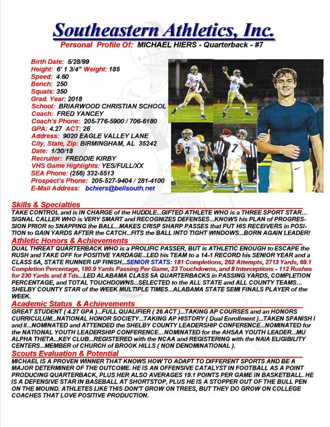 18 HIERS, MICHAEL FB k