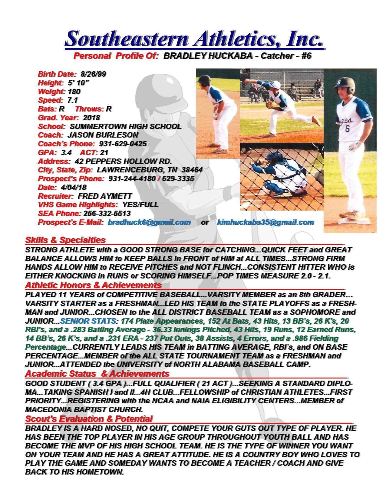 18 HUCKABA, BRADLEY BB fa