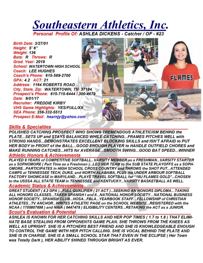 19 DICKENS, ASHLEA SB k