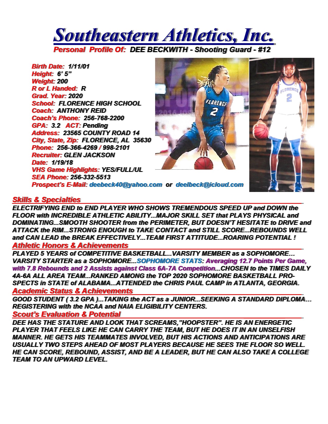 20 BECKWITH, DEE BKB gj