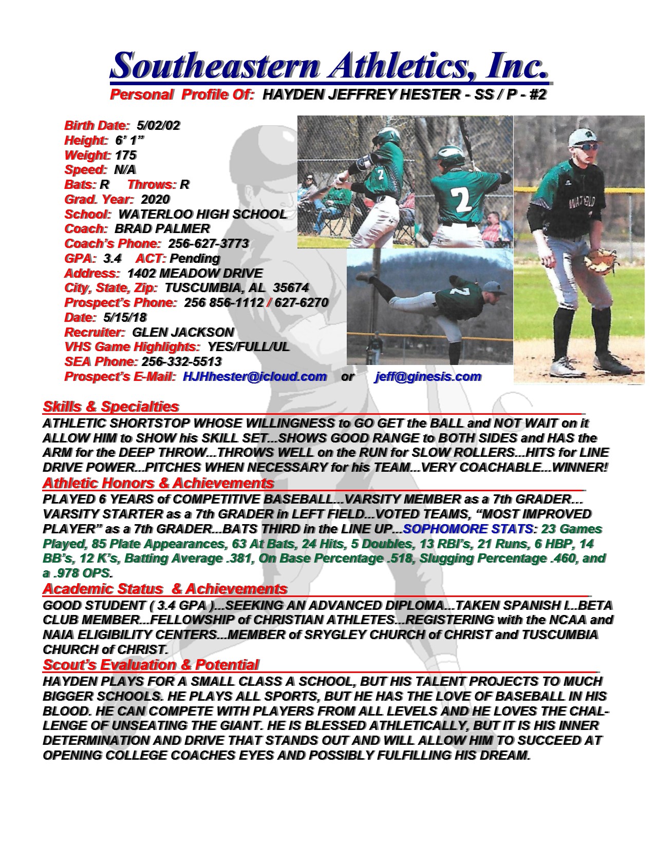 20 HESTER, HAYDEN BB gj