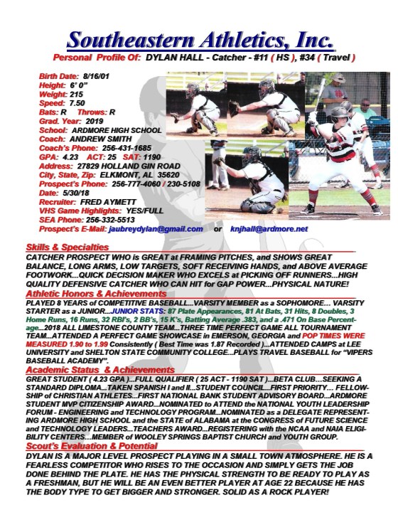 19 HALL, DYLAN BB fa