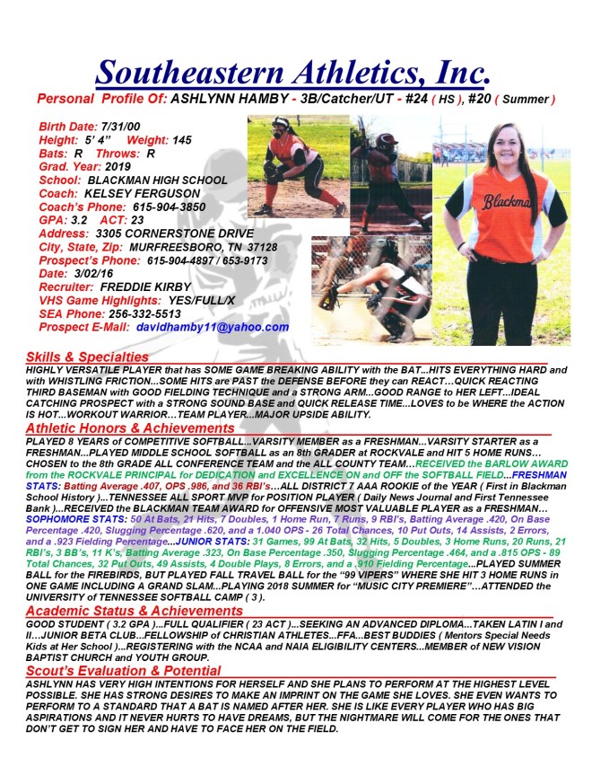 19 HAMBY, ASHLYNN SB k