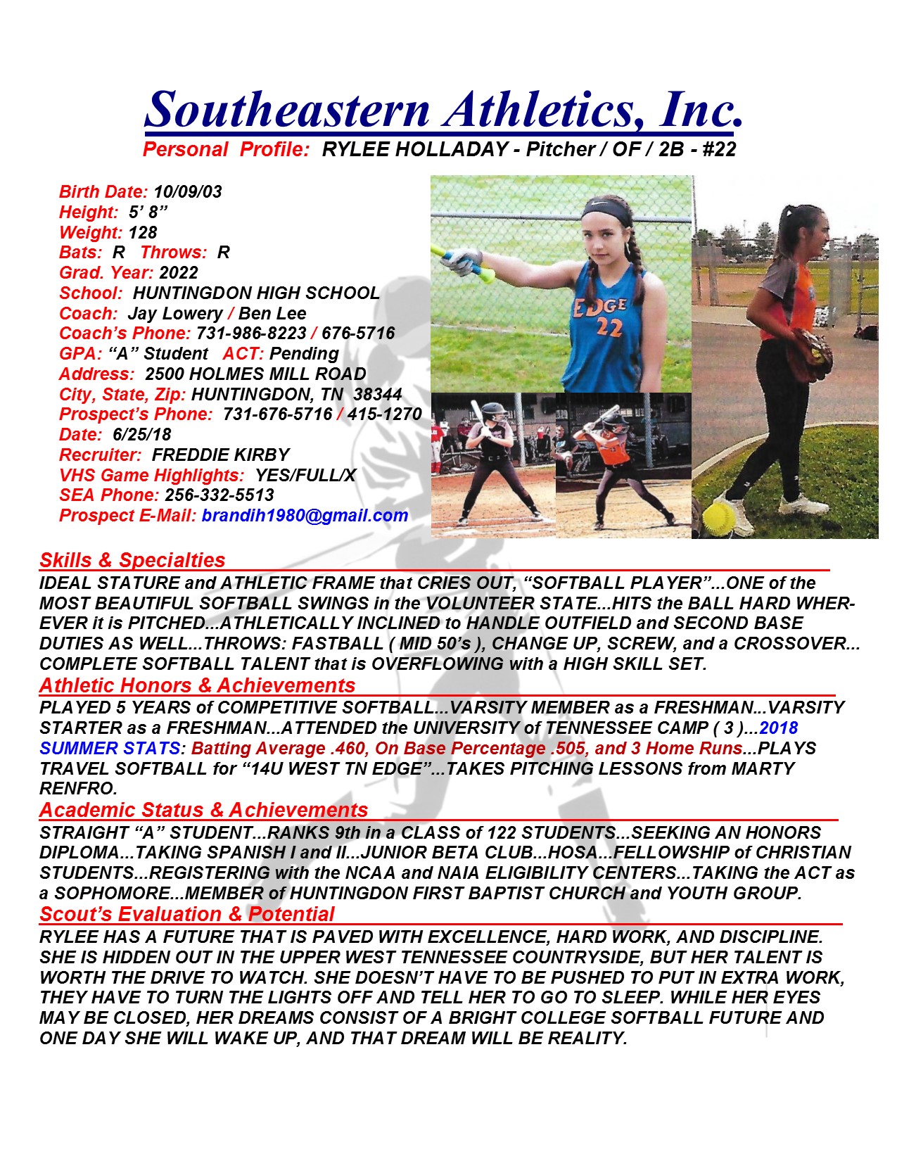 22 HOLLADAY, RYLEE SB k