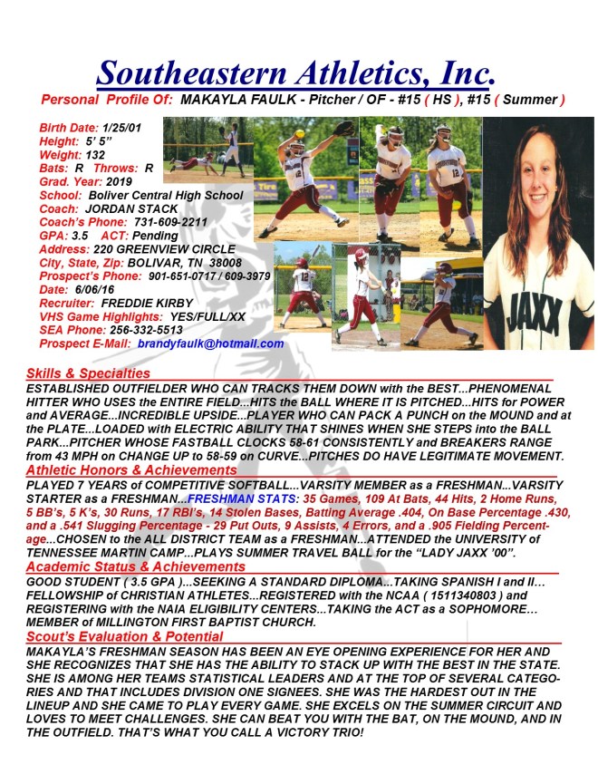 19 FAULK, MAKAYLA SB k