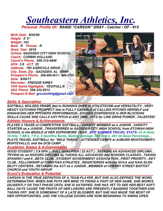 19 GRAY, CARSON SB k