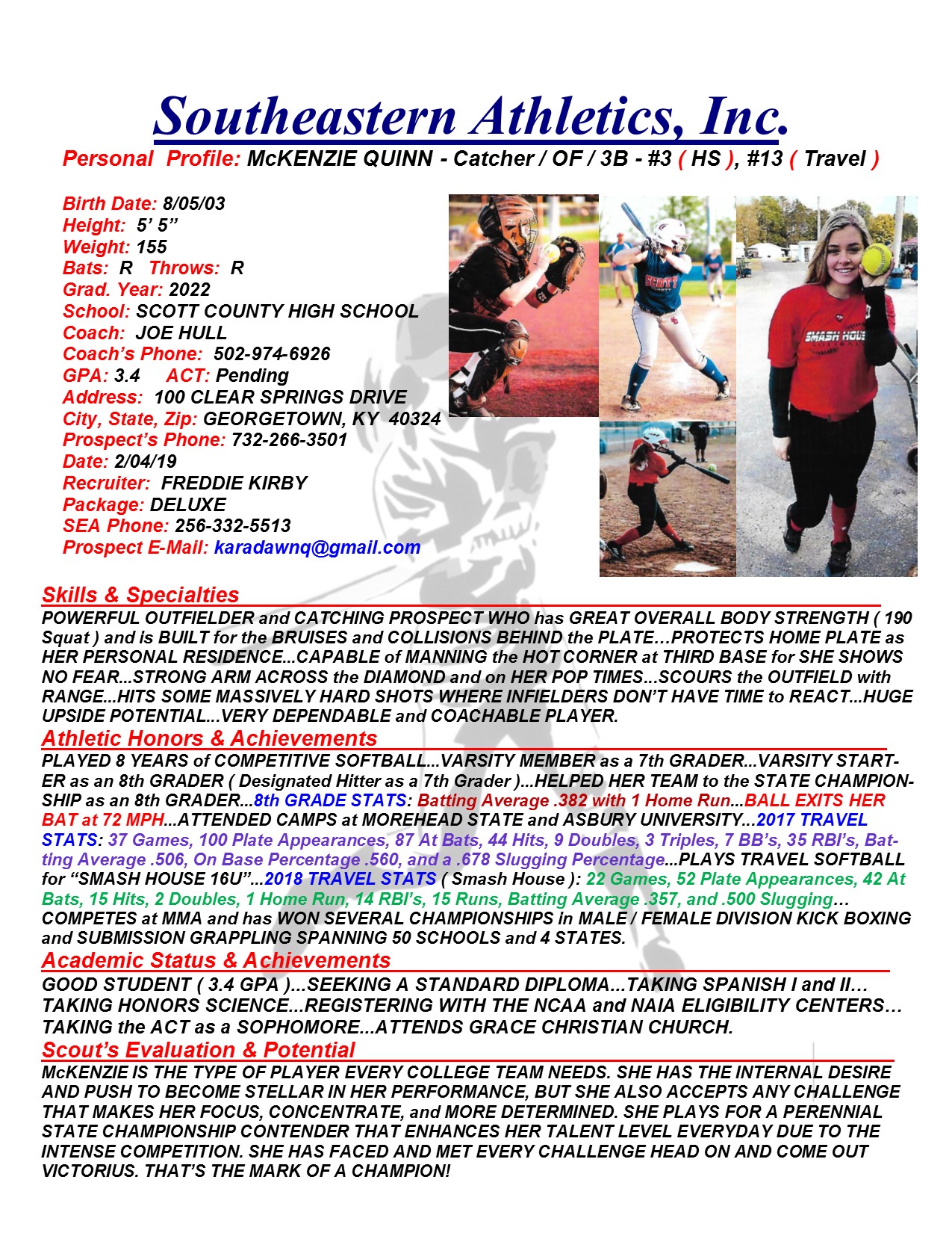 22 QUINN, McKENZIE SB k