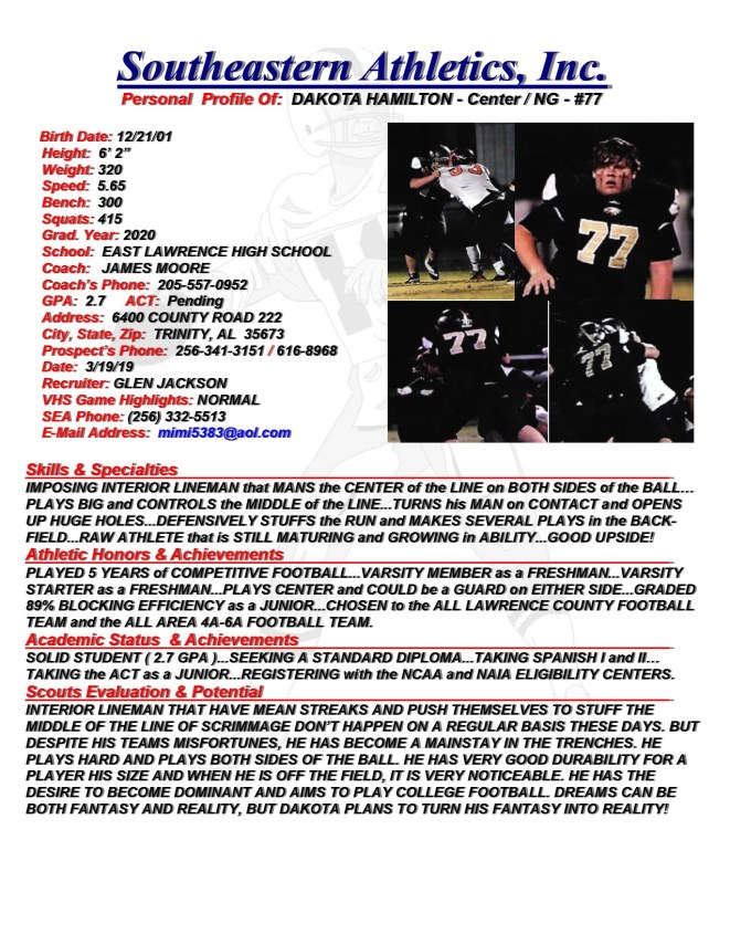 20 HAMILTON, DAKOTA FB gj