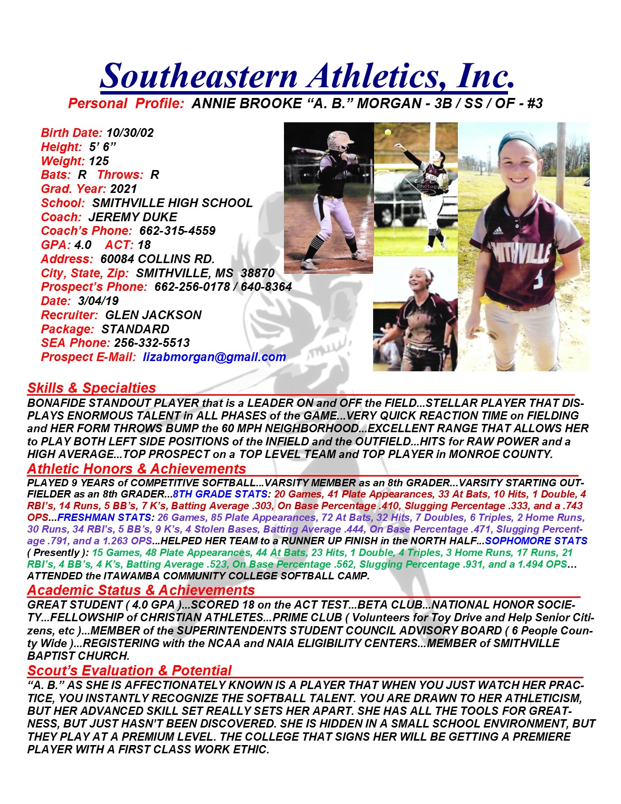 21 MORGAN, ANNIE BROOKE SB k