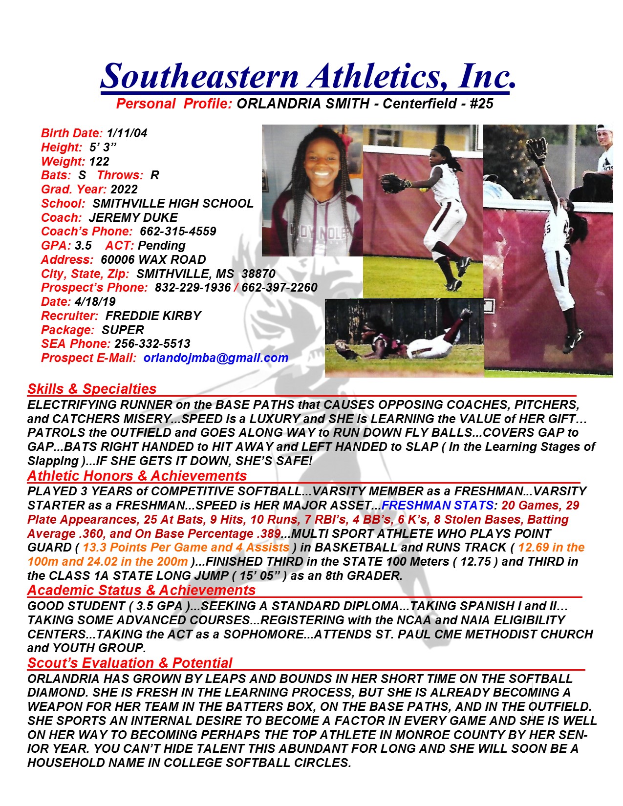 22 SMITH, ORLANDRIA SB k