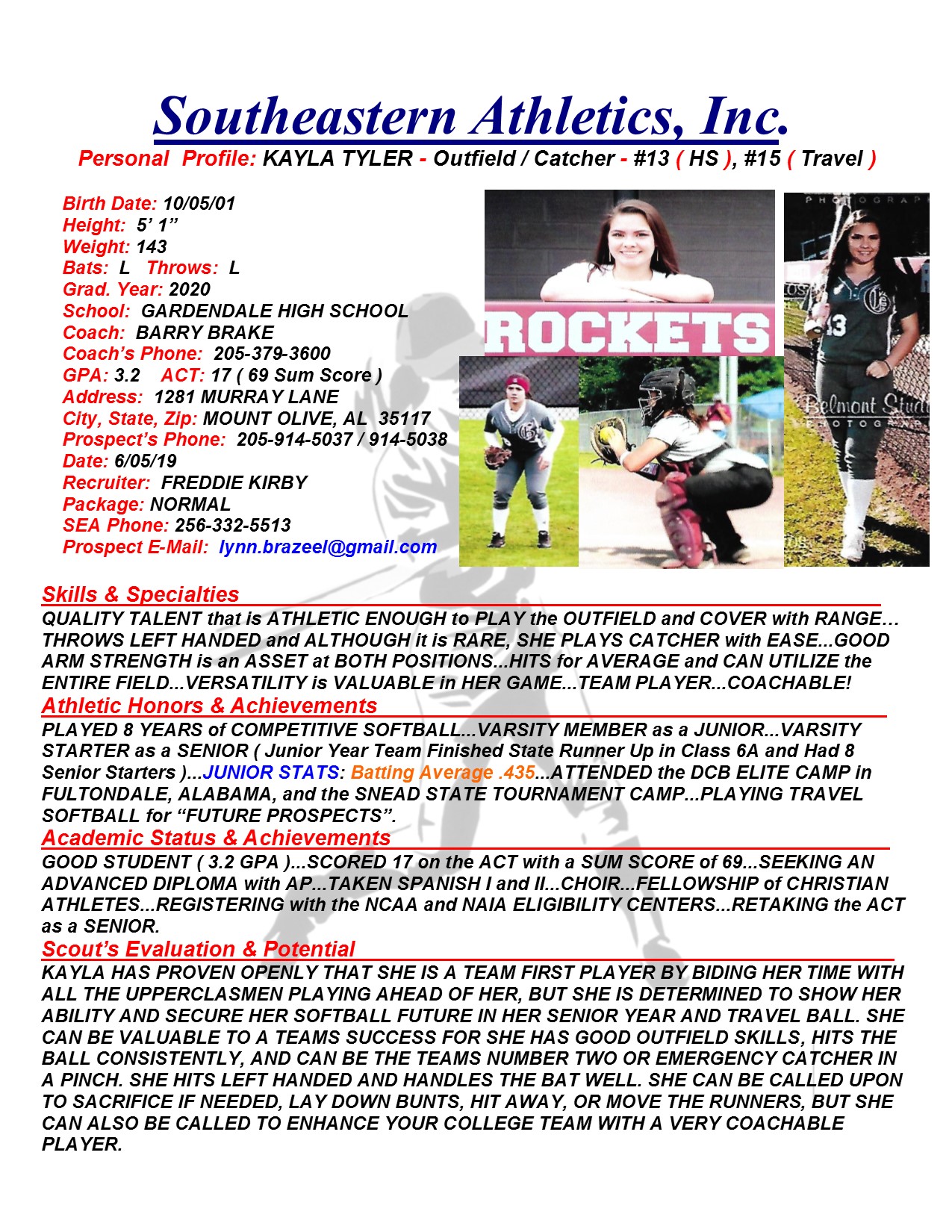 20 TYLER, KAYLA SB k