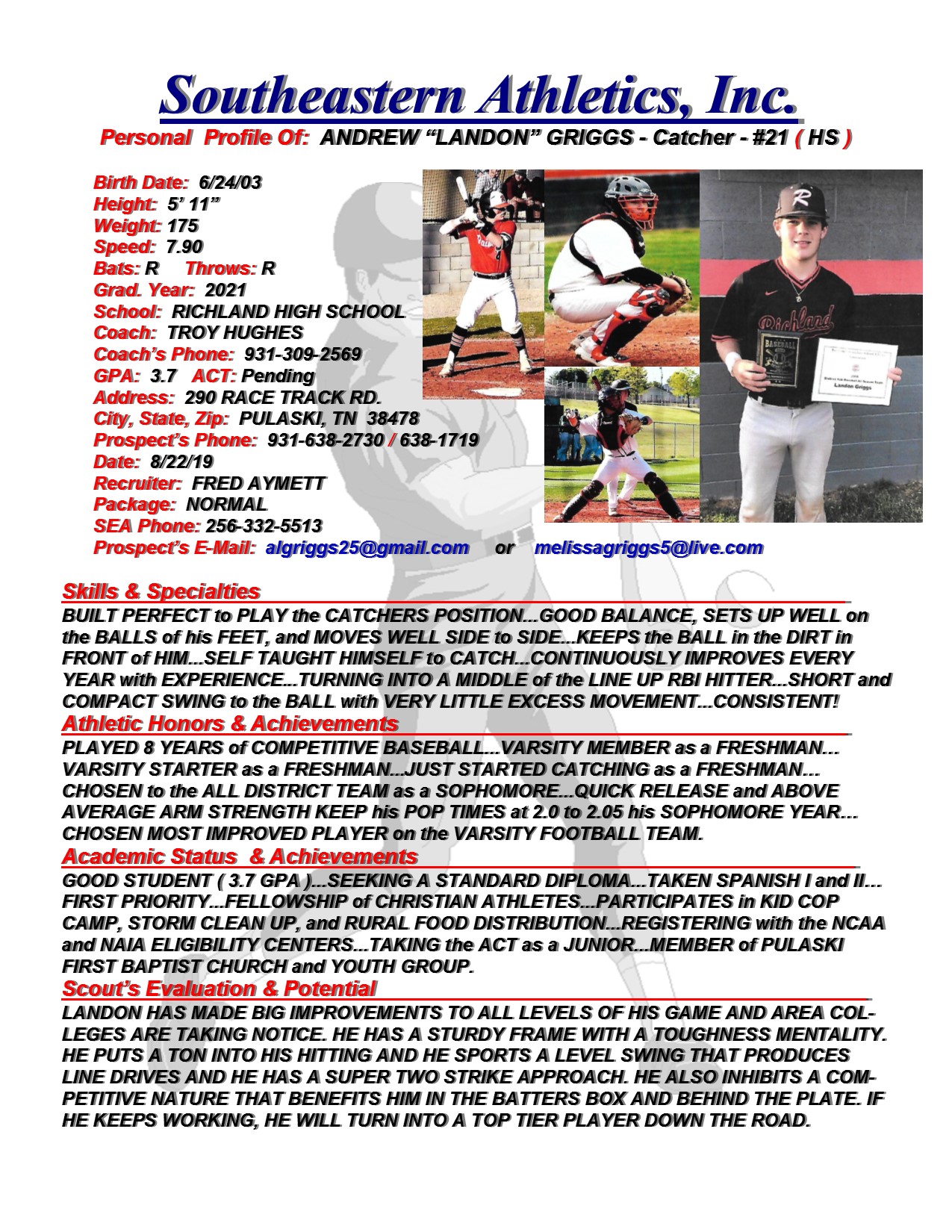 21 GRIGGS, LANDON BB fa