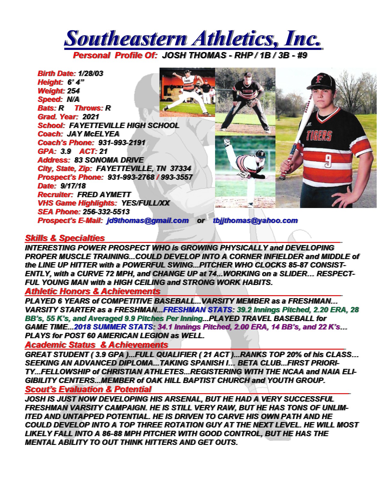 21 THOMAS, JOSH BB fa