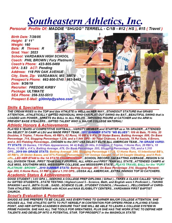 23 TERRELL, MADDIE SB k