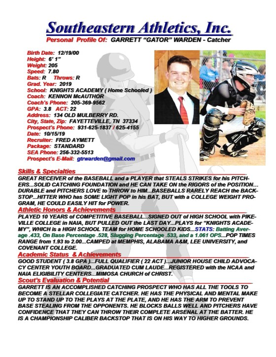 19 WARDEN, GARRETT BB fa