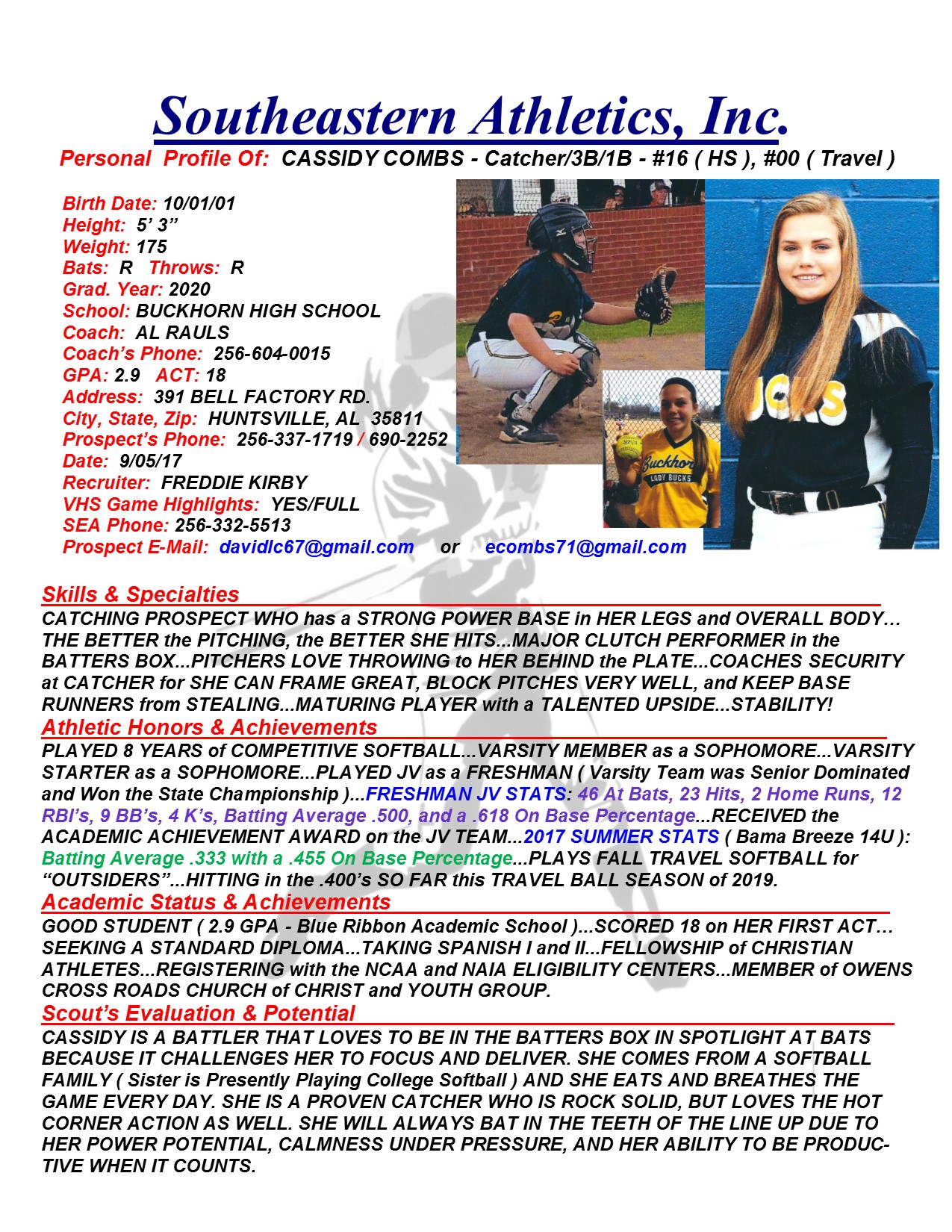 20 COMBS, CASSIDY SB k