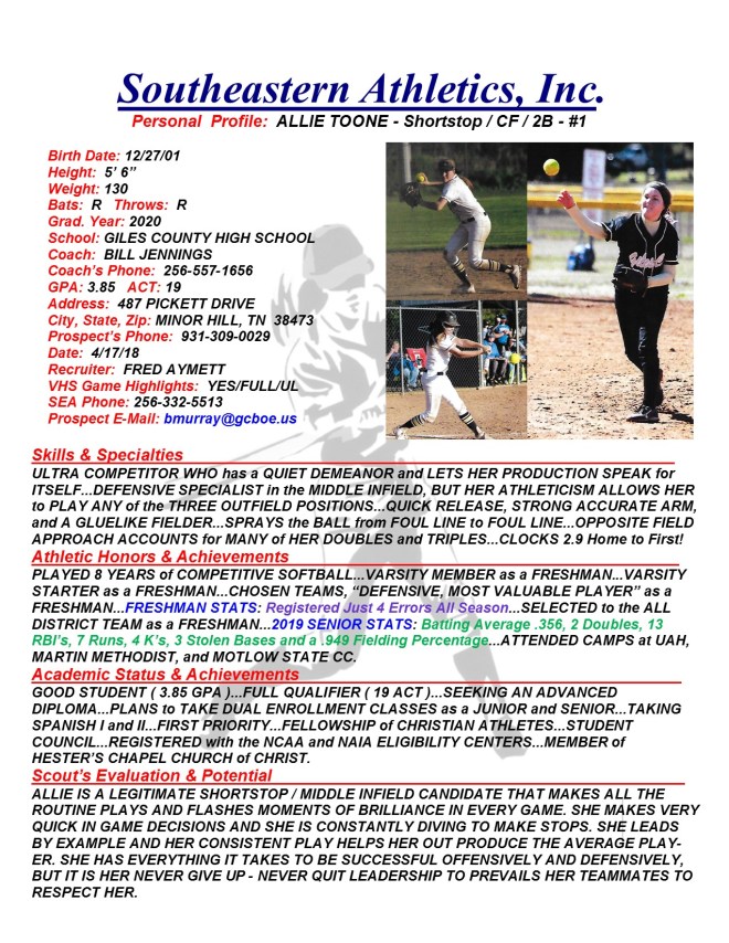 20 TOONE, ALLIE SB fa