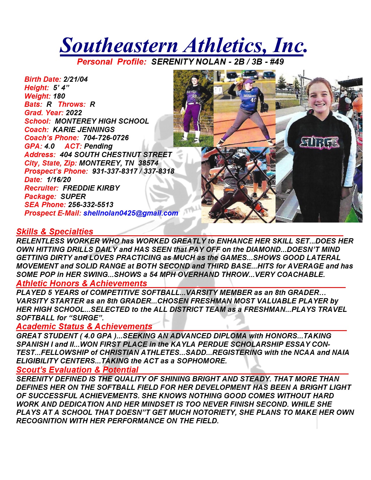 22 NOLAN, SERENITY SB k