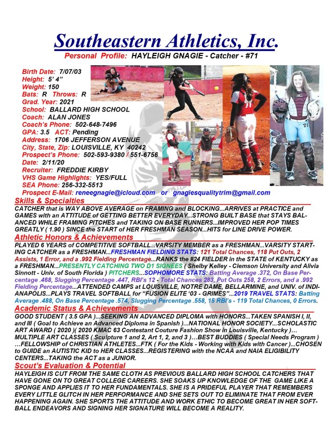 21 GNAGIE, HAYLEIGH SB k